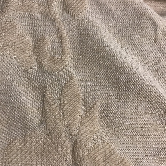 CHICO’S Women’s Pullover Sweater V Neck XL Cream With Subtle Metallic Sparkles - Picture 11 of 11